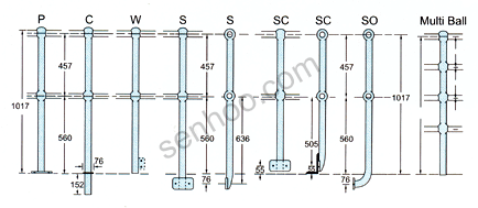 球形点立柱扶手栏杆